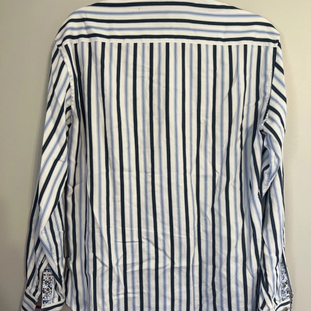 Robert Graham Men's Long Sleeve Button-Up Striped Size M - Picture 2 of 5